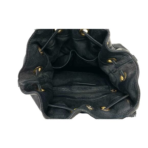 Michael Kors Distressed Pebbled Leather Double Tassel Drawstring Satchel - Picture 7 of 9